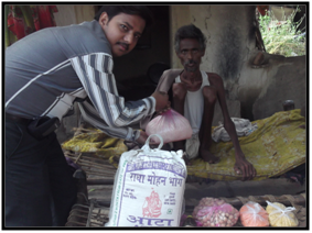 Distribution Of Groceries To Tribal Patients